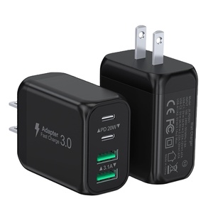 <span class=keywords><strong>Chargeur</strong></span> mural USB C 40W US EU UK 4 ports Charge rapide Bloc PD 20W Chargeurs pour téléphone portable Type C Adaptateur pour iPhone 16 iPad - Product Image 1