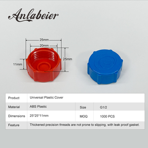 Capuchon de protection fileté G1/2 rouge et bleu pour entrée/sortie de chauffe-eau, anti-poussière, pour le transport et la prévention des fuites - Product Image 4