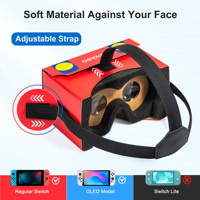 DEVASO Boîte à lunettes 3D VR écologique Cadeau pour enfants avec bandeau de coussinet de nez pour Nintendo Switch & Switch OLED VR Hardware