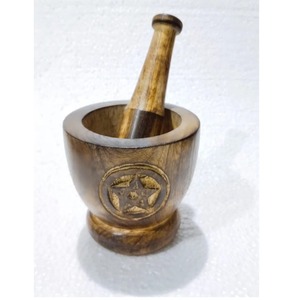 <b>Top</b> Selling Wooden Mortar and Pestle Natural Kitchen <b>Tool</b> for Grinding Garlic Pepper Herbs and Spices Available For Sale - Product Image 3