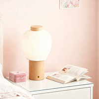 Lampe de table portable sans fil rechargeable en bois, personnalisable en usine, à intensité tactile, avec logo, idéale comme cadeau