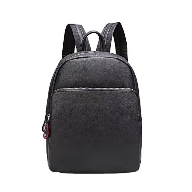 Black Designer Tanned Convertible Backpack Full Grain Leather Knapsack Pu Vintage Real Genuine Leather Laptop Backpack for Men