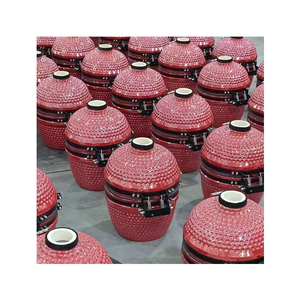 Auplex <span class=keywords><strong>Tandoor</strong></span> Four Glaçure nacrée Extérieur 13 "Barbecue multifonction Céramique Charbon de bois BBQ Kamado <span class=keywords><strong>Grill</strong></span> - Product Image 1