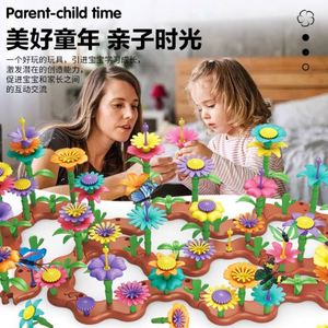 Jouets de construction Jardin de fleurs pour bébés, jouet STEM pour filles, jeu d'empilage pour enfants, ensemble de jeu de simulation de jardinage pour tout-petits - Product Image 2