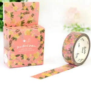 맞춤 도매 만들기 인쇄 귀여운 kawaii 장미 금박 Washi 마스킹 종이 테이프, 일본어 Washi 테이프 맞춤