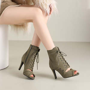 Zapatos de Baile Deportivos, Zapatos de Baile de Tacón Alto, Elegantes y Modernos, de Gamuza, para Jazz y Baile Latino - Product Image 5