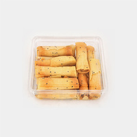 Boîte en plastique rectangulaire transparente de qualité alimentaire PET, taille personnalisée, recyclable, pour biscuits et gâteaux