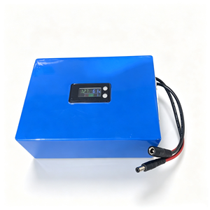 แบตเตอรี่ลิเธียมไลฟ์โปโฟร์แบบกำหนดเอง 12v/24v พร้อมฟิล์มสีน้ำเงิน ชุดแบตเตอรี่พร้อมจอแสดงผลดิจิตอลและขั้วต่อ DC - Product Image 1