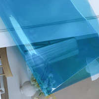 Haute Qualité En Gros 0.1mm Étanche Transparent Laser Pvc Rouleau Holographique Antipoussière Vinyle Film pour Emballage Cadeau Rideau