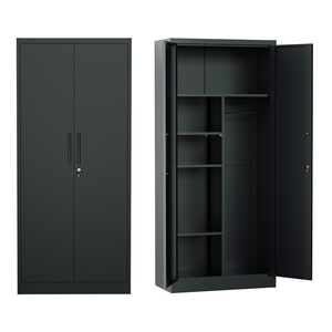 Armoire en acier moderne à 2 portes pour le personnel de bureau, l'école et la salle de sport - Armoire en acier pour chambre à coucher, placard, casier pour le rangement de la chambre - Product Image 1