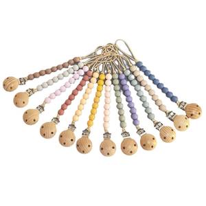 Jouet de dentition en silicone de qualité alimentaire avec attache-chaîne anti-chute pour bébé et sangle anti-perte corde suspendue fournitures pour bébé - Product Image 5