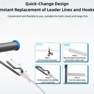 Kit de pêche Drop Shot T Rig avec manchons anti-emmêlement, clips rapides et montages de fond pour la pêche en eau douce et salée, en bateau et en bord de mer - Product Image 4