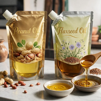 Sachet Doypack personnalisé imprimé avec bec verseur pour huile de cuisson, huile de lin, huile d'arachide, en PET, NY, PE, refermable, pour emballage de liquides rechargeables
