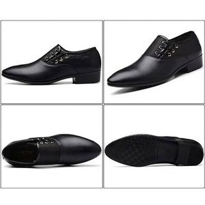 Chaussures décontractées pour hommes à enfiler, 100 % cuir véritable, personnalisation avancée, chaussures de ville à lacets pour hommes de qualité supérieure - Product Image 4