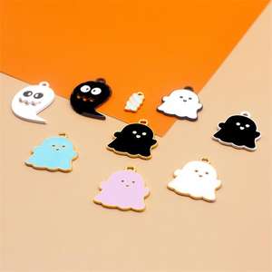 Halloween-Legierung DIY Schmuck Zubehör Ghost Festival Skelett Fledermaus Ghost Haunted House Magic Hat Anhänger - Product Image 4