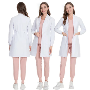 Divisa Medica Bianca per Donne, Set Uniforme Ospedaliera, Completo Infermiera, Abbigliamento Medico - Product Image 2