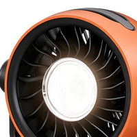 Ventilateur de bureau à ions négatifs avec écran tactile LED, alimentation électrique sur batterie, contrôle numérique en plastique pour utilisation en extérieur, en voiture ou à l'hôtel