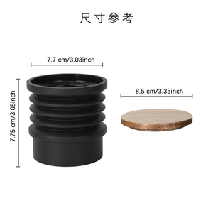 Bac à café en silicone Beston avec couvercle en bois, pièce de rechange pour machines à café - Product Image 2