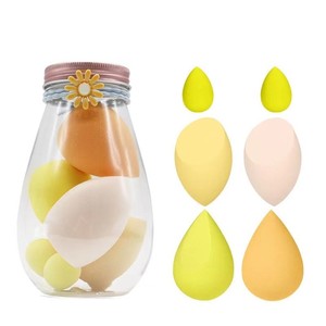 Juego <span class=keywords><strong>de</strong></span> 6 Esponjas <span class=keywords><strong>de</strong></span> Maquillaje Faciales en Cilindro, Ecológicas, Veganas, <span class=keywords><strong>de</strong></span> Marca Privada, OEM, ODM, con Cajas <span class=keywords><strong>de</strong></span> PVC, Ovo <span class=keywords><strong>De</strong></span> Beleza - Product Image 3