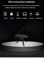 Mini Proyector DLP 4K de Bolsillo 3D Android, Wi-Fi para una Experiencia de Cine en Casa Definitiva HDMI y USB