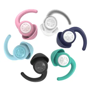 Tampões de ouvido de silicone moldados personalizados de alta qualidade à prova de som com cancelamento de ruído colorido para dormir com estojo para motocicleta natação