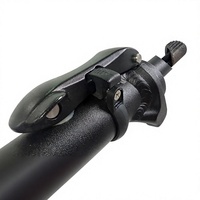 Alloy 6061 Foldable Bicycle Stem 180-425mm Adjustable Folding Bike Handlebar Riser Tube with Integrated Bar Clamp