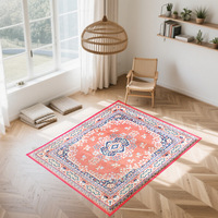 Couverture de canapé en velours cristal motif persan 3D Style turquoise chambre à coucher tapis de chevet pour la maison salon mur mur Polyester PVC