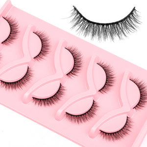 YEGZ-YJ-LN80 8mm capelli sintetici arricciati eco-friendly Vegan <span class=keywords><strong>domestico</strong></span> fibra chimica naturale piena striscia ciglia - Product Image 2