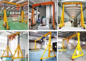Best Selling 0.5ton-20ton Non-Rail Mobile Manual <b>Gantry</b> Portable <b>Crane</b> 25 Ton Rated Loading Workshops New Motor Included - Product Image 6
