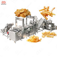 Volautomatische Snelle Frozen Frietmachines Hoge Kwaliteit Bevroren Aardappel Productielijn Met Stoom Peeling En Water Cutter