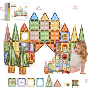 Bloques de Construcción Magnéticos de Plástico Gigantes 3D de 7.5cm, 42 Piezas, Productos 2025, Juguetes Educativos de Construcción, Azulejos Magnéticos de Diamante para Niños - Product Image 1