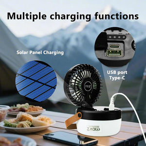 โคมไฟตั้งแคมป์พลังงานแสงอาทิตย์พร้อมไฟ LED ชนิด C แบบชาร์จไฟได้โคมไฟตั้งแคมป์แบบ<span class=keywords><strong>4</strong></span> in 1 - Product Image 4