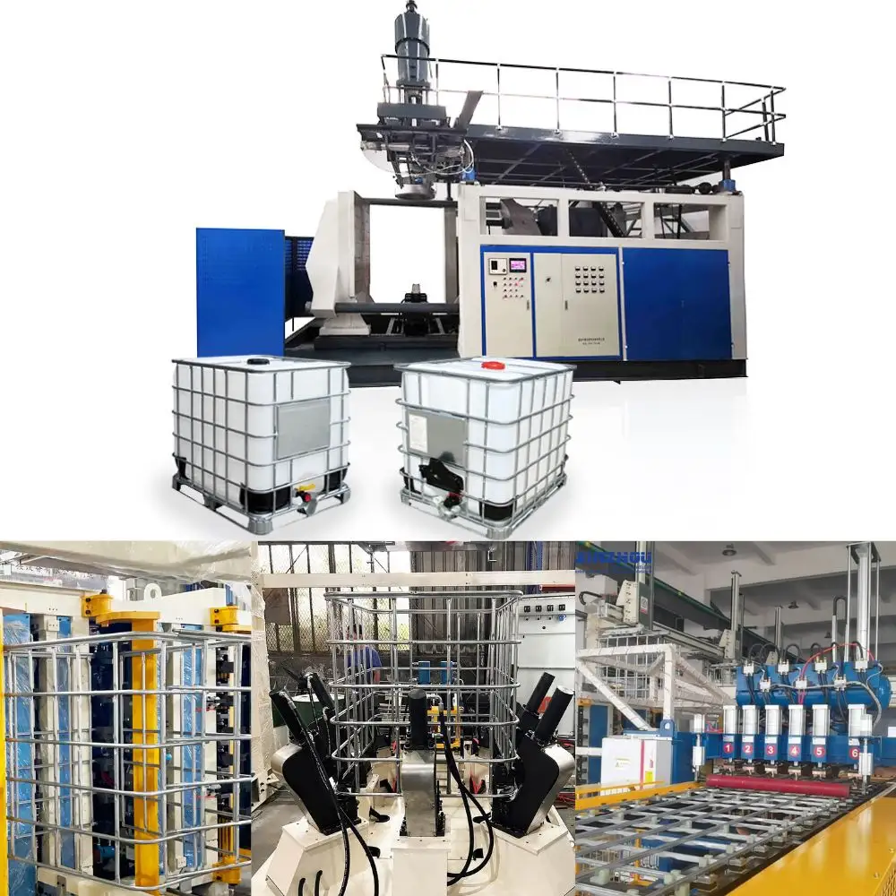 पूरी तरह से स्वचालित प्लास्टिक मशीनरी 1000l ibc टैंक फ्रेम वेल्डिंग मशीन के साथ ibc टैंक फ्रेम वेल्डिंग मशीन के साथ