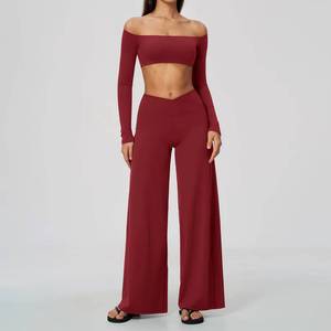 Wholesale 5 Piece <b>Women</b> Wear Workout Seamless Long Sleeve Sports Suit Hoodie Yoga Fitness Gym Set - Product Image 4