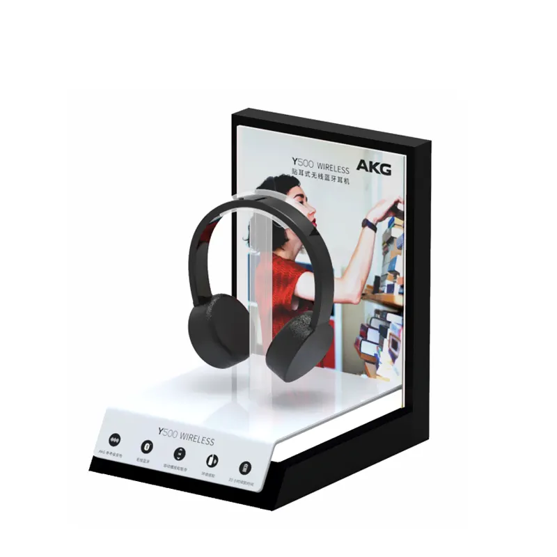 Rak display Headphone meja kustom toko desktop rak Tampilan promosi rak display pabrik grosir