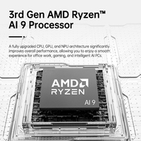 Mini PC de jeu AI PC Ultra 7/9 avec processeur 255h/285h, 2 DDR5, 96 Go de RAM, SSD NVMe, HD, DP, Thunderbolt 4, trois écrans, Windows 11, Ultra9 285