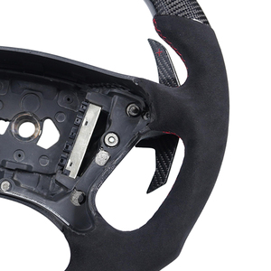 <span class=keywords><strong>Volant</strong></span> privé en fibre de carbone à grain de bois personnalisé pour Mercedes Benz <span class=keywords><strong>CLS</strong></span> <span class=keywords><strong>W219</strong></span>/carbone brillant et daim (Alcantara) - Product Image 5