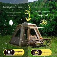 Tente de camping gonflable pour 3 à 5 personnes | Tente à air étanche à l'installation automatique | Abri extérieur portable pour la randonnée en famille