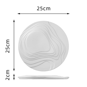Assiette à dîner en céramique givrée, porcelaine noire, plateau à steak, à pâtes, à dessert, plateau à sashimi, plateau à salade, plateau à sushi, <span class=keywords><strong>vaisselle</strong></span> de restaurant - Product Image 6