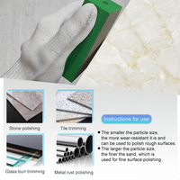 Tampons de polissage à la main diamantés électrolytiques Bloc de ponçage Tampons de support en mousse pour bois, céramique, carreaux de verre, béton, marbre, granit