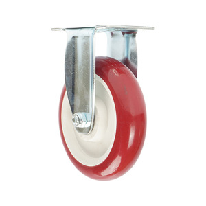 Rueda de plástico PU para carrito, rueda giratoria de material fresco, resistente a baja temperatura, 4 pulgadas, venta al por mayor - Product Image 6