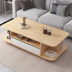 Prix de gros de meubles en bois d'hôtel meubles à usage domestique meuble de salon TV table basse centrée