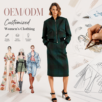 Veste bomber courte personnalisée pour femme, décontractée, légère, à carreaux, col montant, zippée, verte et noire, avec poches