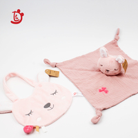 Lindo abrazo Snuggle conejo de peluche de juguete suave cómoda manta de seguridad calmante sensorial ropa de cama para niños producto de regalo