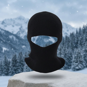 Balaclava tricotée 100 % acrylique Finer Threads, personnalisée, à un trou, couleur unie, chaude et plus douce, pour homme et femme - Product Image 2