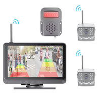 Pantalla táctil de 7 pulgadas Entrada de video inalámbrica de 2 canales BSD Monitor de marcha atrás Sistema de cámara con altavoz para camiones