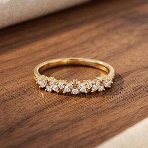 แหวนเพชรทรงมาร์คีส์สังเคราะห์ VVS หรูหรา แหวนหมั้นเพชรทองคำขาว 14K แหวนครบรอบ แหวนเพชรสำหรับผู้หญิง เครื่องประดับชั้นดี - Product Image 1