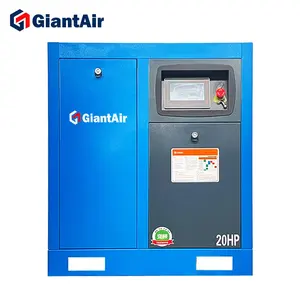 Giantair sessiz hava kompresörü 7.5kw 10hp 50hp 50hp sabit hava soğutma vidası hava kompresörü Aircompressor pompası doğrudan sürücü