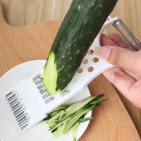 Multifunctionele handmatige roestvrijstalen fruit- en aardappelschiller, julienne-snijder, makkelijk schoon te maken, keukengereedschap