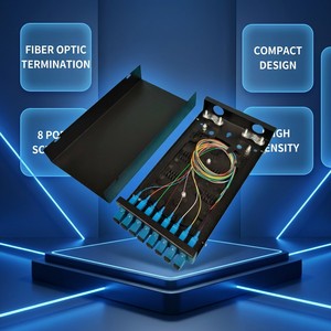 XINHAOZE Panneau de brassage <span class=keywords><strong>fibre</strong></span> optique robuste 8 ports SC Simplex à montage mural avec boîtier métallique pour câblage FTTX Garantie 1 an - Product Image 6